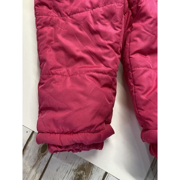 Weatherproof Baby Snow Pants Bibs and Jacket Pink 24 months Ruffled Puffer Coat - Picture 10 of 12
